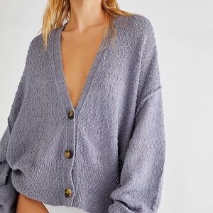 Free People Found My Friend Cardi Women's Lavender Sweater
